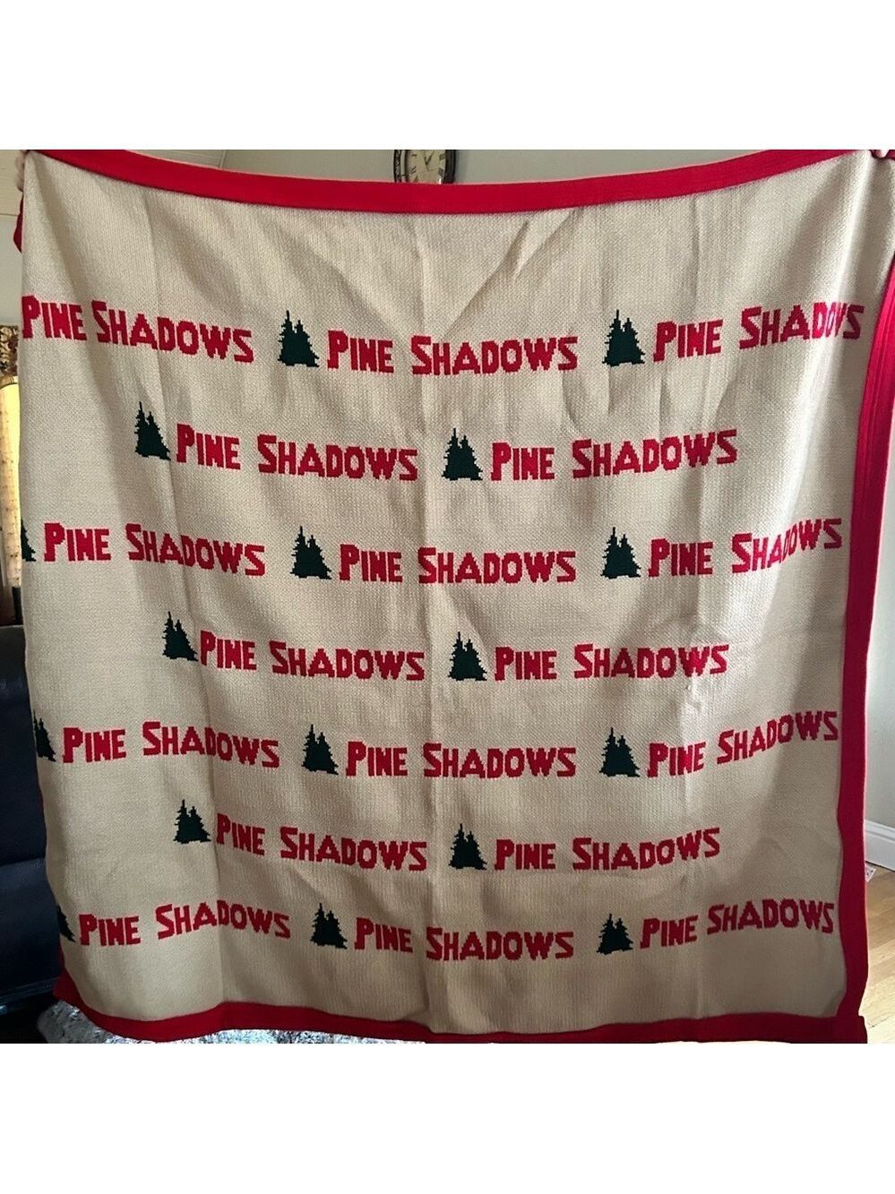 BEMIDJI Woolen Mills Pine Shadows Heavy Woven Wool Throw Blanket NEW